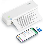 School Supplies Wireless Portable Printer for Travel, Bluetooth Thermal Printer, Compact Inkless Printer Compatible with Android, Ios and Laptop for Office Home, Support 8.5'' X 11'' US Letter