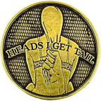 Heads I Get Tail Tails I Get Head Ci Luckly Coin, Funny Prank Gifts,Flip a Coin,Toss Coin,Funny Coin,Copper Co