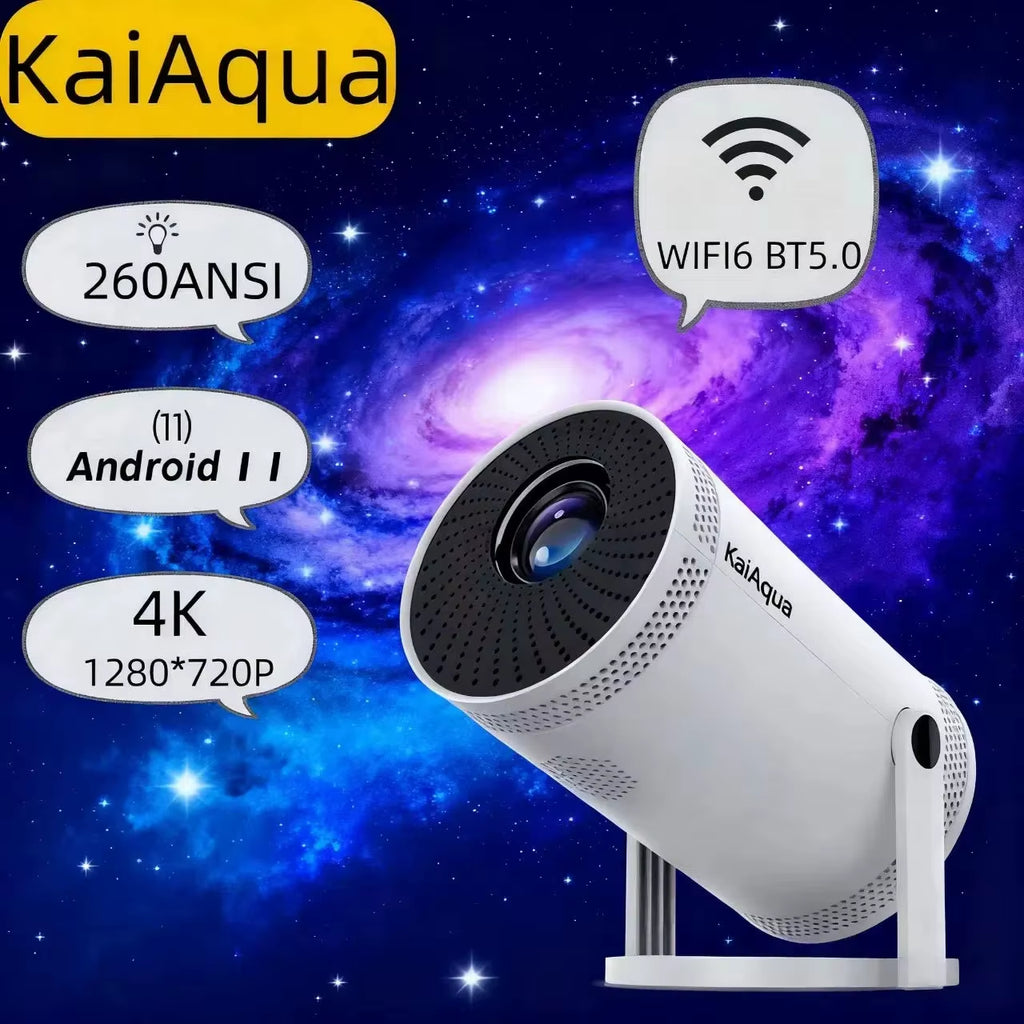 Upgrade Your Outdoor Movie Nights with the Transpeed 260 ANSI Portable Projector – Android 11, 720P 4K Ready, and Bluetooth 5.0!