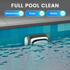Pool Vacuum for Inground Pools, Smart Navigation Pool Cleaner Robot, Wall Climbing Pool Cleaner,120 Min Run Time