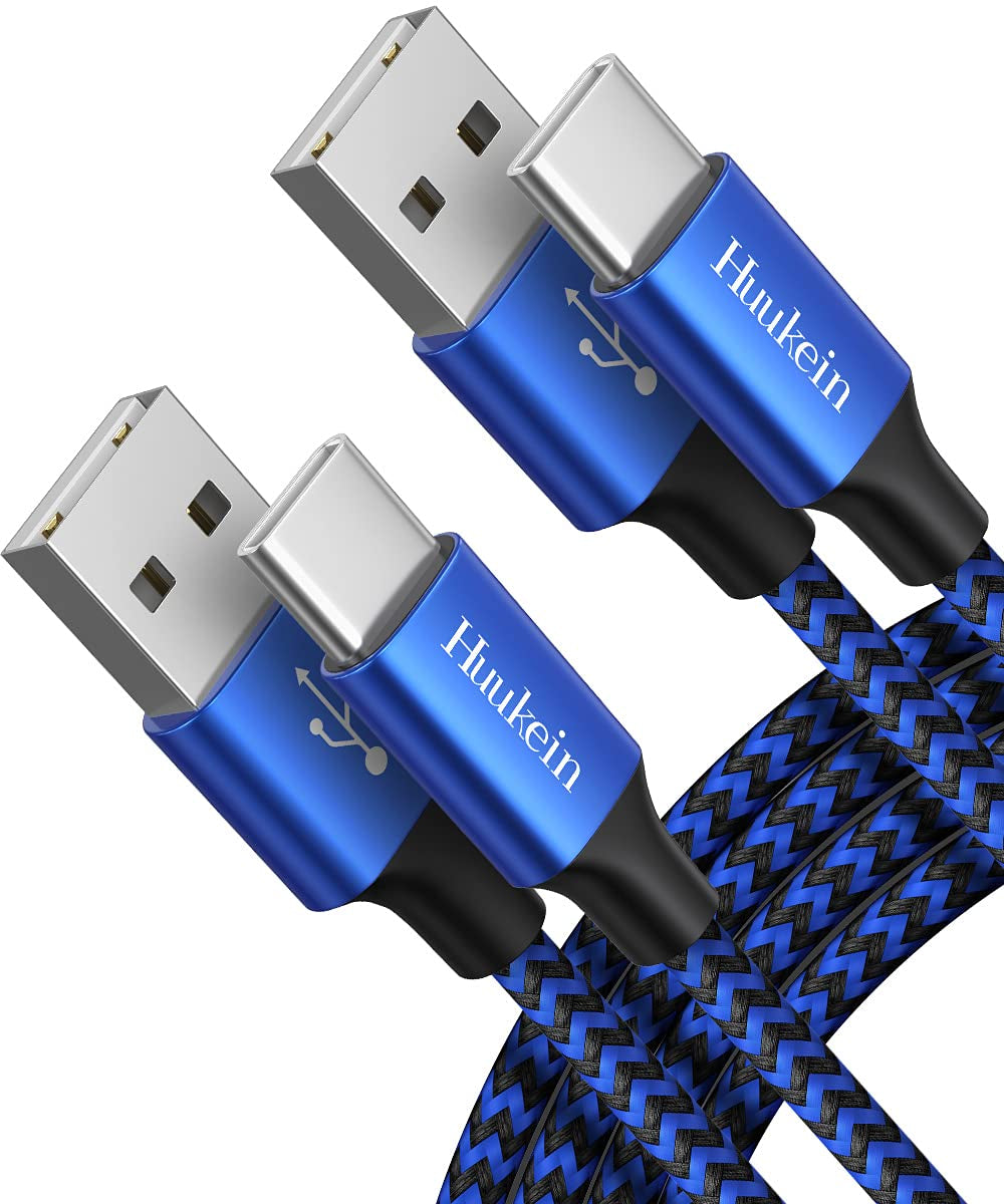 6.6Ft USB C Cable 2-Pack - Fast Charging 3A Braided Type-C Cord Compatible with Galaxy S21/S20 Ultra/S10/S9 Plus & More
