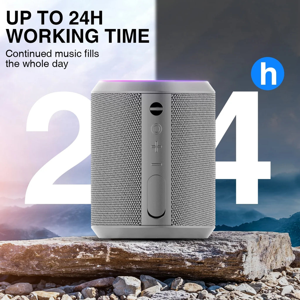 Ultimate 24H Portable Bluetooth Speaker - Wireless 5.0, Stereo Bass, 100 Ft Range & IPX7 Waterproof!