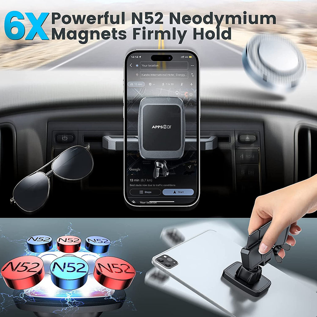 Universal Magnetic CD Phone Holder - Anti-Shake Car Mount for Safe Driving