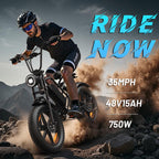 (12 MONTH WARRANTY) Electric Mountain Bike with 35 MPH in the Pure Electric Mode, Paired with Pedal Assist;15 Ah Battery; 20'' * 4'' Fat Tires; 7 Speed Gears; Eco-Friendly E-Bike for Adventure Lovers, Hunting Lovers, Urban Youths on Virous Terrains