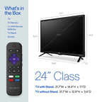 24” Class HD (720P) LED Roku Smart Television (100012590)