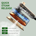 2025 Upgraded Mini Travel Lron for Clothes -Portable Handheld Steamlron with Wet & Dry Lroning for Home, Business & Travel (Beige/Green)