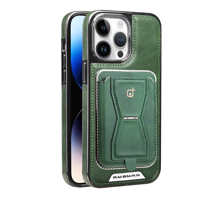 Leather Magnetic Card Slot Phone Case for Iphone 16 15 14 12 13 11 Pro Max 16 plus High End Luxury Business Leather Phone Cover