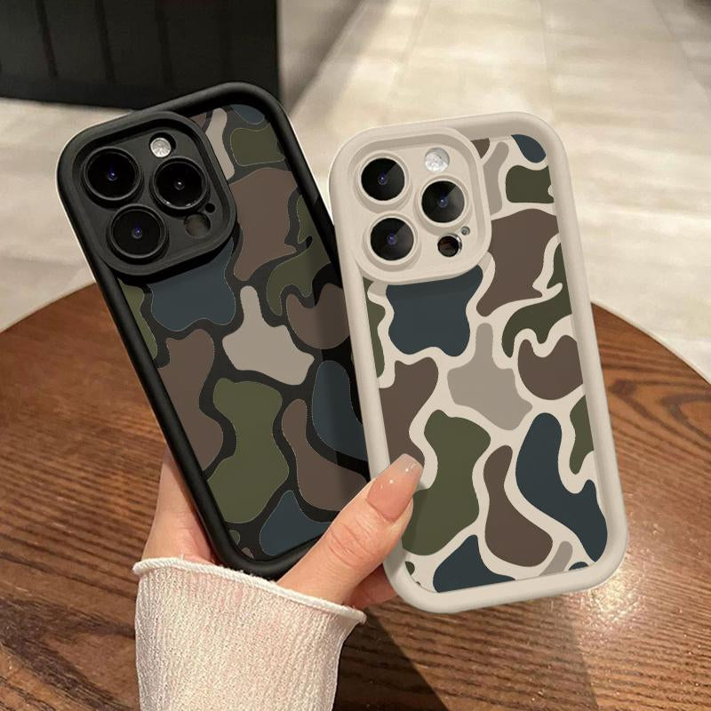 Soft Phone Case for Iphone 17 16 Pro Max 15 plus 14 13 12 11 Air XR XS E Camouflage Harmony Pattern TPU Bumper Camera Lens Protection Rugged Durable Phone Cover
