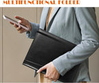 Leather Padfolio Business Portfolio Notebook Binder Office Organizer & Writing