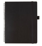 ® Brand Hard Cover Premium Business Notebook, 8 1/2" X 11", 1 Subject, Narrow Ruled, 120 Pages (60 Sheets), Black