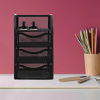 Office Desk Storage Rack Box Organizers Accessories Mesh Desktop Supplies