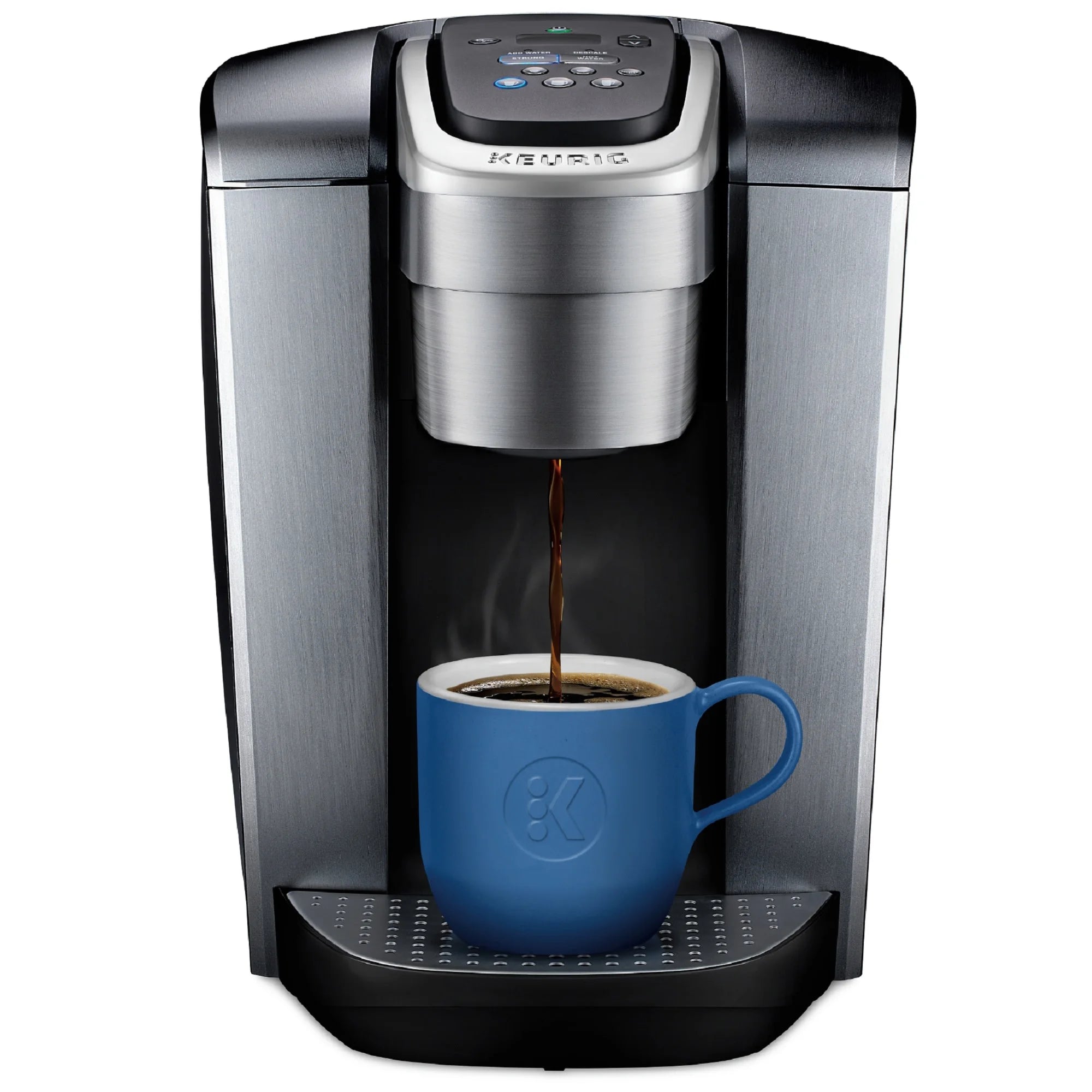 (2 Pack)  K-Elite Single-Serve K-Cup Pod Coffee Maker, Brushed Silver