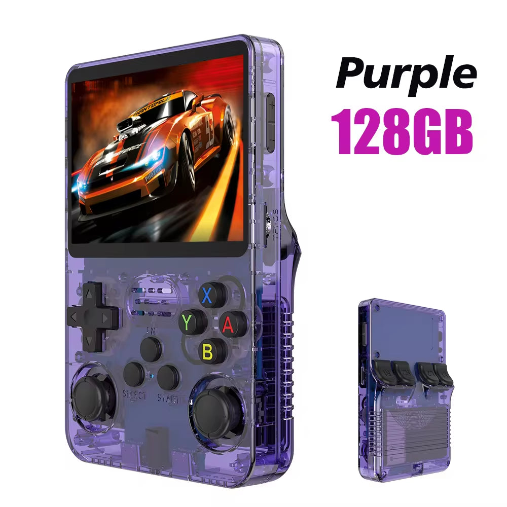 128GB R36S Retro Handheld Game Console – Linux System, 3.5" IPS Screen, 64GB Preloaded Games - Portable Pocket Player