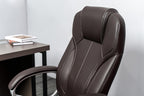 Executive Home Office Chair - Ergonomic Design, Modern, High Back, PU Leather, for Manager Office, Home Office - Brown