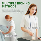 2025 Upgraded Mini Travel Lron for Clothes -Portable Handheld Steamlron with Wet & Dry Lroning for Home, Business & Travel (Beige/Green)