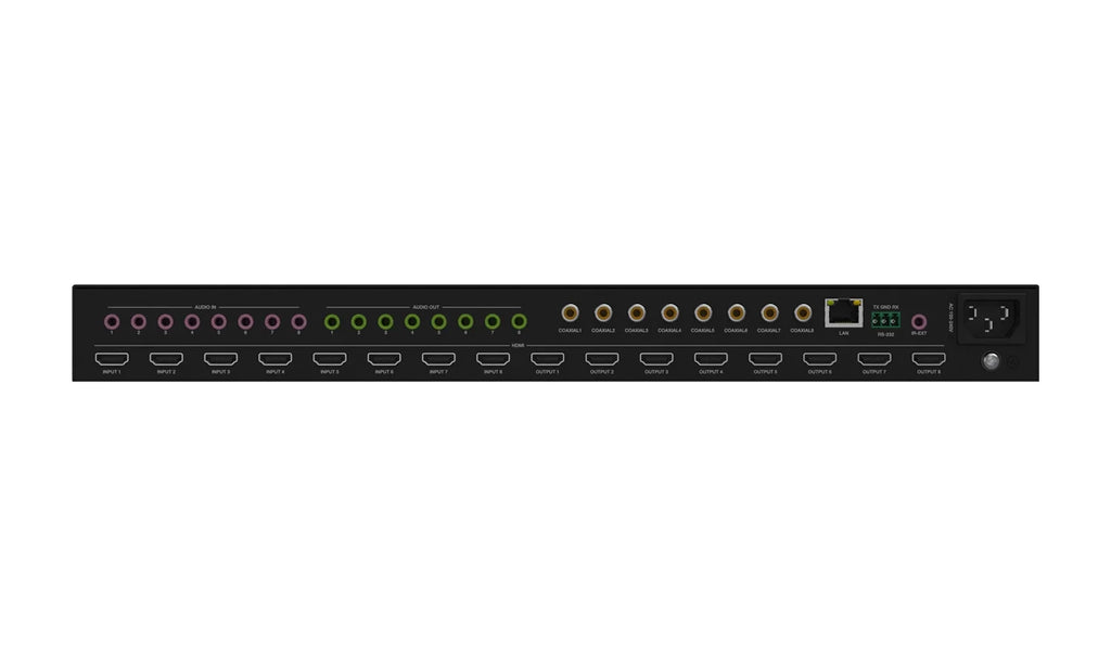 8X8 4K UHD Seamless HDMI Matrix Switcher/Video Wall Processor/Multiviewer with Scaler/Ir/Audio/Ip and RS-232