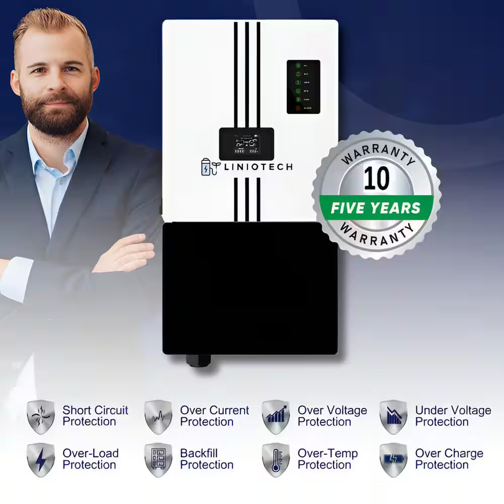 15KVA All-In-One Hybrid Solar Inverter - 15000-Watt PV Input & 10000-Watt AC Output for Ultimate Energy Efficiency