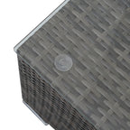 Patio Furniture, Outdoor Furniture, Seasonal PE Wicker Furniture, 4 Set Wicker Furniture with Tempered Glass Coffee Table