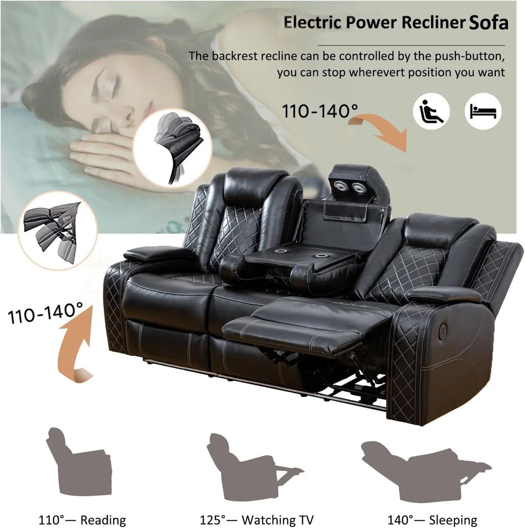 Breathable Leather Power Electric Recliner Chair
