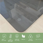 Office Chair Mat, 46" X 55" Tempered Glass Floor Mat for Office Chair on Carpet, 1/5" Thick Computer Floor Mat