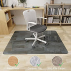 Office Chair Mat, 46" X 55" Tempered Glass Floor Mat for Office Chair on Carpet, 1/5" Thick Computer Floor Mat