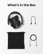 Q30 by , Hybrid Active Noise Cancelling Headphones, Multiple Modes, Hi-Res Audio, Custom EQ via App, 50H Playtime, Comfortable Fit, Bluetooth, Multipoint Connection