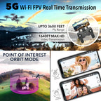F24 PRO 4K UHD Drone, GPS, 30-Min Flight, Foldable Mini Drone, Brushless Motors, FPV, Wi-Fi, RC Quadcopter for Kids & Adults, Beginners & Enthusiasts, Carrying Case, Black