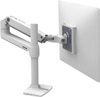 – LX Monitor Arm, Single Monitor Desk Mount – Fits Flat Curved Ultrawide Computer Monitors up to 34 Inches, 7 to 25 Lbs, VESA 75X75Mm or 100X100Mm – Tall Pole, White