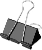 Large Binder Clips, 1.6 Inch Length, (24 Pcs) Big Binder Clips Paper Clamps for Office