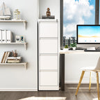 Metal 4 Drawer File Cabinet Vertical Lockable Storage Filing Organizer Office