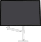 – LX Monitor Arm, Single Monitor Desk Mount – Fits Flat Curved Ultrawide Computer Monitors up to 34 Inches, 7 to 25 Lbs, VESA 75X75Mm or 100X100Mm – Tall Pole, White