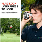 Golf Rangefinder with Slope, 1200 Yards, 7X Magnification, Rechargeable, Flag Lock Vibration, Glow-In-The-Dark, Sturdy Laser for Golfers (White)