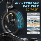 DRIFT.SLIDE 1500W Peak Power Electric Bike for Adults, 28 MPH 60 Miles Electric Moped Style Bike, 48V 20.8 Ah UL 2849 Removable Battery, 7 Speed 20" All Terrain Fat Tire Ebike (J1 Pro) Bicycle Light