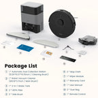 Robot Vacuum Cleaner and Mop Combo L40+, 60 Days Self-Empty Bin, 180 Min Runtime, APP and Voice Control