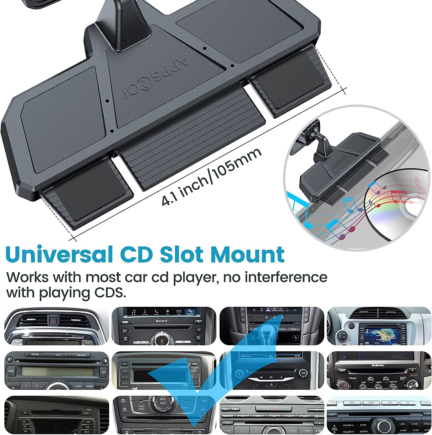 Universal Magnetic CD Phone Holder - Anti-Shake Car Mount for Safe Driving