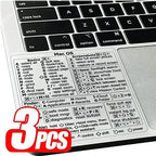 Shortcuts Sticker for Mac OS System 2024 New Shortcut Key Sticker for 13-16" Macbook Pro 13 /Air 13 Windows Word Excel Decal