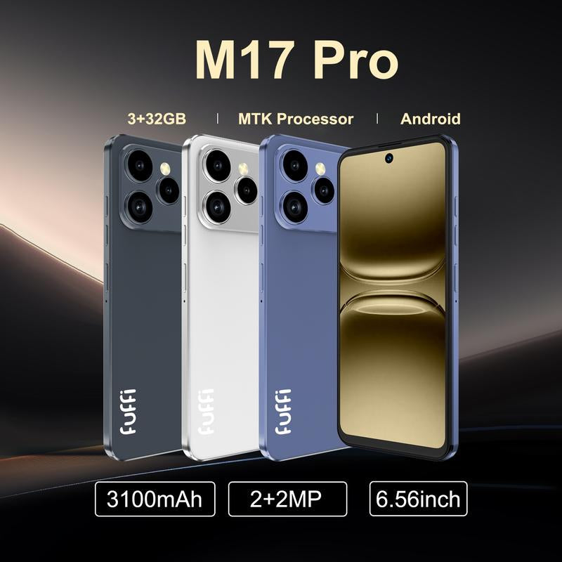 Fuffi-M17 Pro,Smartphone, 6.56 Inches, 4G Network, Dual SIM, 3+32GB ROM, Android 10.0, 3100Mah Battery, Quad Core Processor, 2+2MP Pixels, Stylish Phone