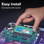 32GB DDR4 RAM Kit (2X16Gb), 3200Mhz (PC4-25600) CL22 Laptop Memory, SODIMM 260-Pin, Downclockable to 2933/2666Mhz, Compatible with 13Th Gen Intel Core and AMD Ryzen 7000 - CT2K16G4SFRA32A