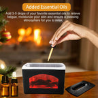 Flame Oil Diffuser, 270Ml Cool Mist Humidifier Diffuser,Sleep Relax for Outdoor Bedroom Living Roomï¼Fireplace Air Diffuser