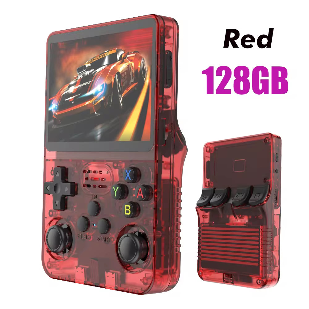 128GB R36S Retro Handheld Game Console – Linux System, 3.5" IPS Screen, 64GB Preloaded Games - Portable Pocket Player