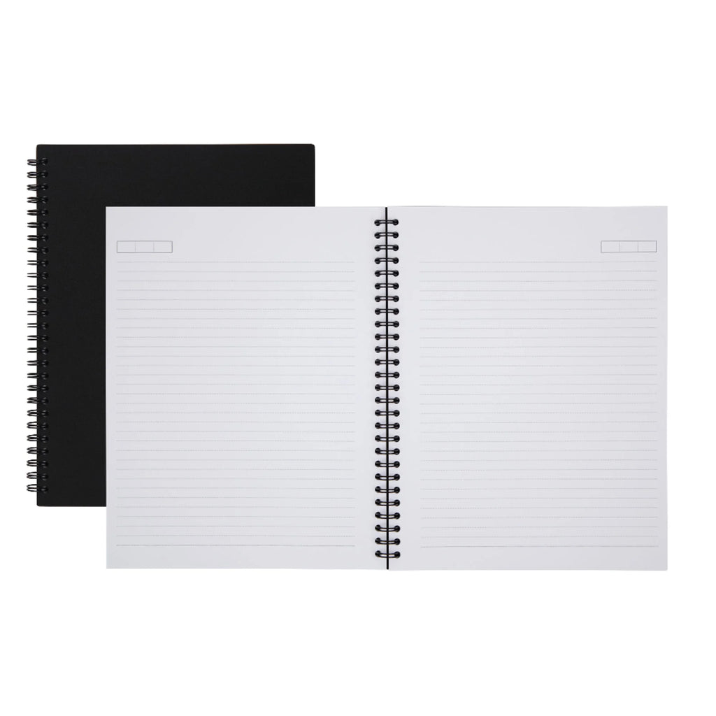 Wirebound Notebook, Business, 7 1/4In. X 9 1/2In., 160 Pages (80 Sheets), Black, ODUS1402-024