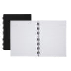 Wirebound Notebook, Business, 7 1/4In. X 9 1/2In., 160 Pages (80 Sheets), Black, ODUS1402-024