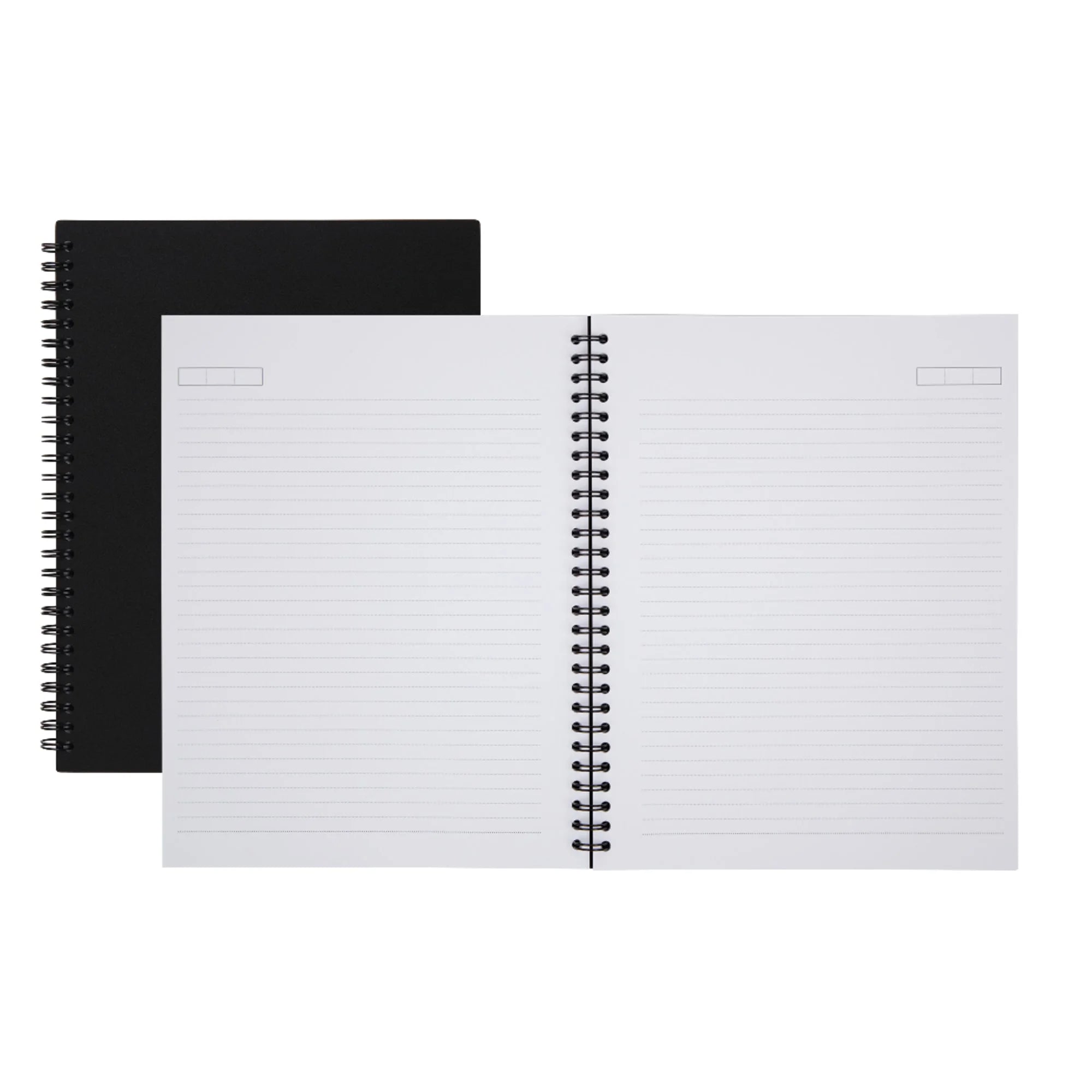 Wirebound Notebook, Business, 7 1/4In. X 9 1/2In., 160 Pages (80 Sheets), Black, ODUS1402-024