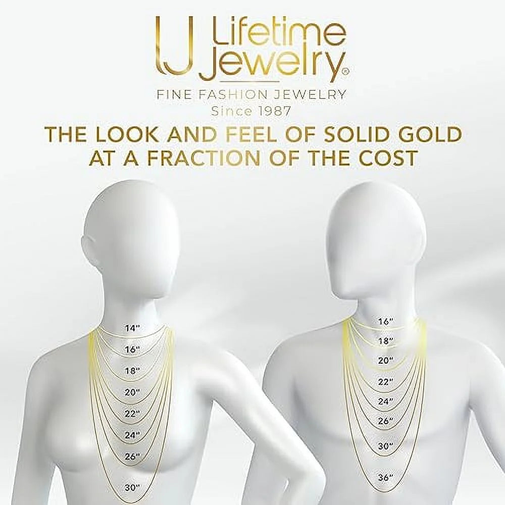 5Mm Rope Chain Necklace 24K Real Gold Plated- Women and Men (36 Inches)
