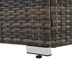 Patio Furniture, Outdoor Furniture, Seasonal PE Wicker Furniture, 4 Set Wicker Furniture with Tempered Glass Coffee Table