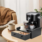 Coffee Machine Base Drawer Wood Tea Bag Coffee Capsule Drawer Storage Stand Desktop Water Bar Countertop Cabinet Organizer