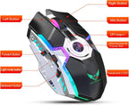 - Rechargeable Wireless Gaming Mice with USB Receiver and Decompress Crystal Ball-Black