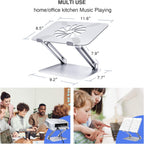 Adjustable Ergonomic Laptop Stand with Heat-Vent - Elevate Your Laptop for Comfort & Performance (Compatible with All 10-17" Laptops, Silver)