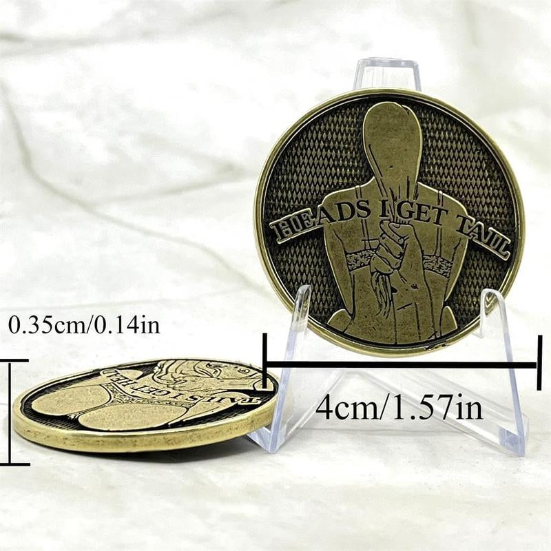 Heads I Get Tail Tails I Get Head Ci Luckly Coin, Funny Prank Gifts,Flip a Coin,Toss Coin,Funny Coin,Copper Co