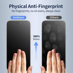 Ambison 2 Pack Matte Screen Protector for Iphone 13/14/15/16/17Air/Pro/Pro Max 2025 Tempered Glass, ,Scratch Resistance Military Grade, anti Glare & anti Fingerprint, No Bubbles, Smooth as Silk, Easy Installation Frame